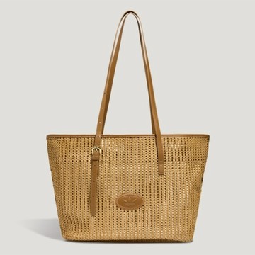 Adidas 愛迪達 Crochet Tote LE9846 托特包 肩背 手提 卡其 鉤織 防撕 收納