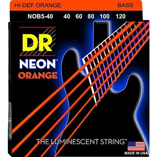 DR Strings NOB5-40ニッケルコーティングベースギター弦、ライト