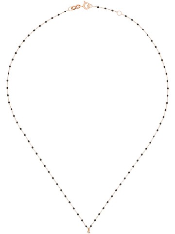 Gigi Clozeau - 18kt rose gold beaded diamond necklace - women - Resin/18kt Rose Gold - One Size - Pink