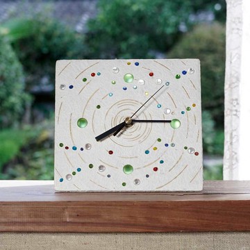 星空時鐘 擺飾時鐘 壁掛時鐘 時鐘 玻璃彈珠 彈珠 窗邊裝飾 時鐘 宇宙 12