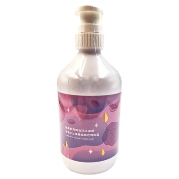 papaz 怕怕髒 細緻柔膚精油沐浴凝膠 有機天竺葵精油與玫瑰純露  500ml  1瓶