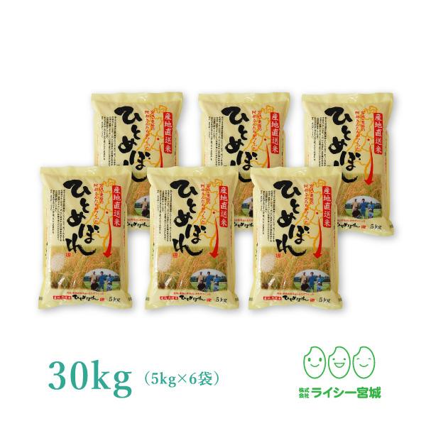 新米 ひとめぼれ 米 30kg 令和5年産 5kgx6袋 お米 宮城県産 白米 送料無料 精白米 産地直送