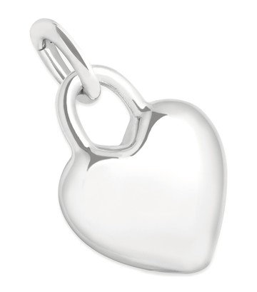 Astrid & Miyu Rhodium-Plated Silver Heart Charm