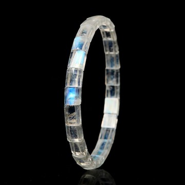 【正佳珠寶】藍月光石 頂級冰藍 8.8g 月光石手排