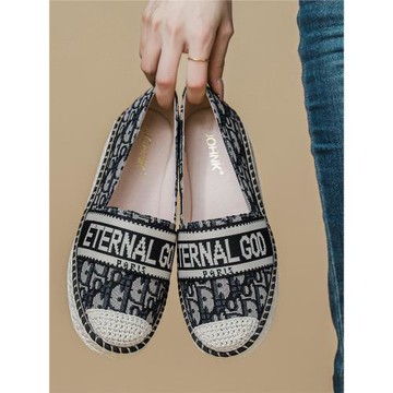 小香風漁夫鞋女秋季2026新款透氣平底女鞋舒適一腳蹬懶人樂福單鞋