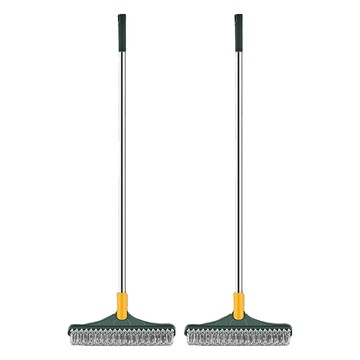 德利生活 縫隙刷升級款三合一 180度旋轉 牆面地面擦 泡沫水漬刮 綠色  102 x 21cm  2個