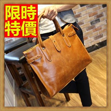 現貨+預購 手提包 公事包-休閒時尚皮革斜背男肩背包2色64y4【獨家進口】【米蘭精品】