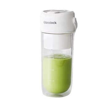 Glasslock榨汁杯雙層保冷便攜式榨汁機無線小型可碎冰玻璃果汁機【宜家良品百貨】