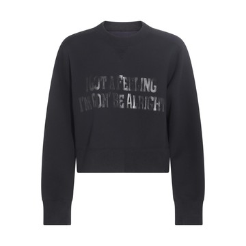 Sacai - Black Cotton Sweatshirt