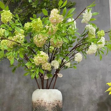 木繡球仿真假花木本雪球花室內客廳裝飾擺件絹花樣板間擺放插花