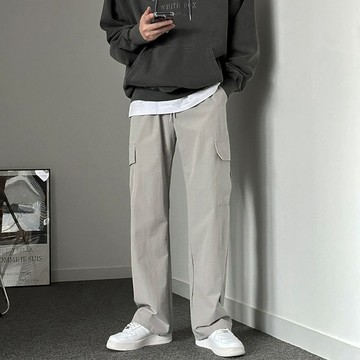 鬆緊修身內拉絨工裝半寬褲 4色 (124) YUPPIE 預購商品 0129