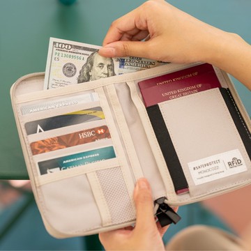 Bon Voyage 旅行文件包 - 沙色