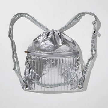 韓國 Miyansol 皺皺風琴包 星河銀