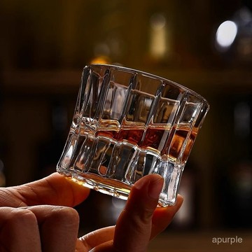 玻璃杯威士忌酒杯輕奢高級感啤酒杯家用二兩白酒杯水晶杯洋酒杯子 MK4E