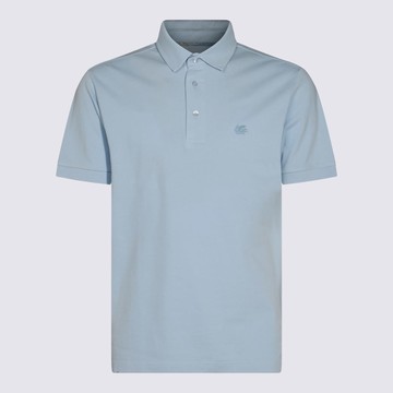 Etro Light Blue Cotton Polo Shirt