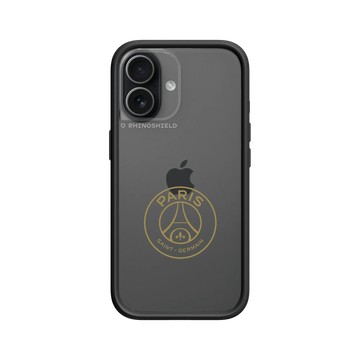 iPhone 17 Mod NX -邊框背蓋組合 (相機按鈕) 黑 - PSG - PSG Logo Gold (lines) 簍空