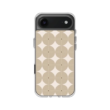 iPhone Air Clear Case（相機按鈕） 透明 - Pattern Play - 奶茶幾何點