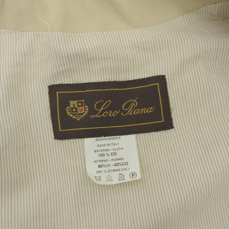 超美品 ロロピアーナ Loro Piana 現行タグ コットンギャバジン100 