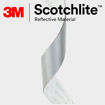 隨意貼高可見度反光貼紙平滑面均用可水洗1公分寛200cm長-3MScotchlite