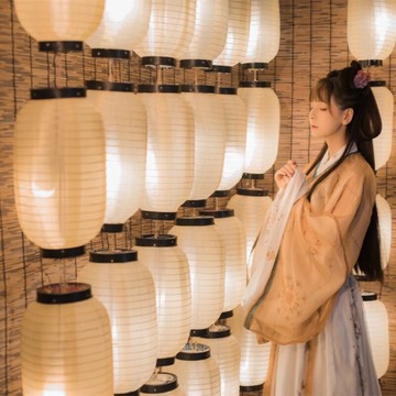 燈籠 古風道具燈籠懸掛定製印字 漢服古裝拍照網紅民宿米白色燈籠牆diy『XY25696』