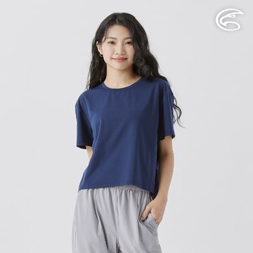 ADISI 女彈性乾爽快排短上衣 AL2511064 深藍 (M-2XL)｜吸濕排汗 快乾 排汗衣