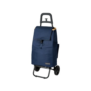 【日本cocoro】PLAIN COLOR 保溫保冷摺疊購物車-40L-多色可選-經典藍