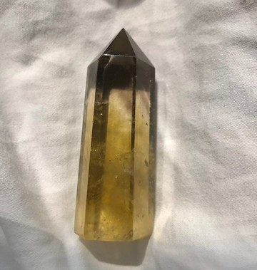 高質巴西天然黃水晶 藍針 千層隱山 彩虹 黃晶 黃水晶 原石水晶