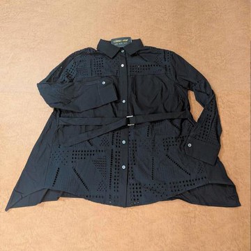 【PANGCHI 龐吉】夏季透氣半網孔素面襯衫(9523201/11/91)