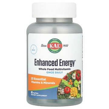 KAL, 提升能量®，全食多維生素，60 片素食片
