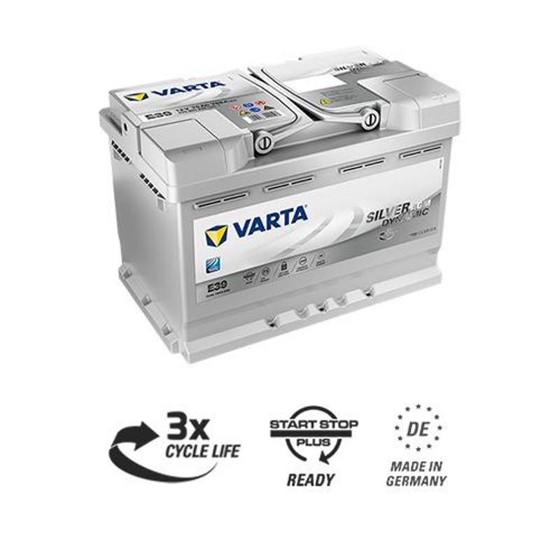 varta バルタ SilverDynamicAGM LN3 570 901 076 | バッテリー E39 AGM ...