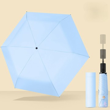 夏季防曬傘 【傘の世界】節節收安全自動傘(透明柄)〔多色/ 晴雨兩用〕