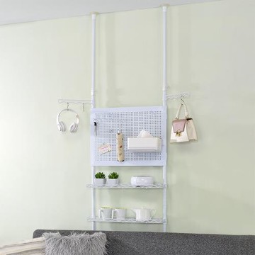 揚亦City 沙發後頂天立地洞洞板收納組