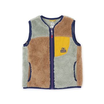 CHUMS Kids Bonding Fleece No Collar Vest 中大童 刷毛背心 SageCrazy CH241073C114