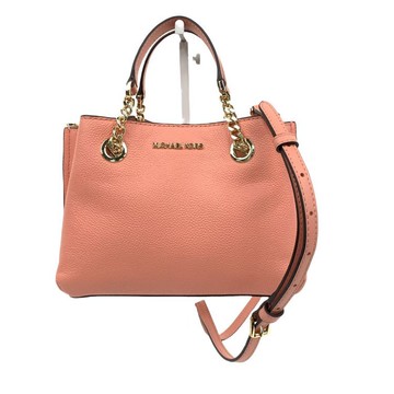 michael kors橘色皮革肩背手提包