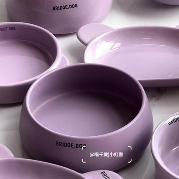🥇隔日達出💎韓國bd寵物陶瓷收口食盆防黑下巴狗狗碗家用水碗防濺貓咪糧碗加厚