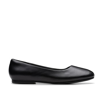Clarks 愛浪漫系列- Livia Lily女款斜圓頭設計娃娃鞋(黑色) CLF83054C