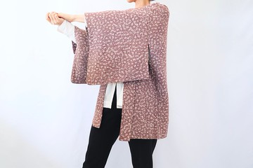 日本和服、紫色和服、絲綢羽織、正統和服、傳統和服