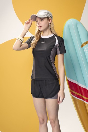 加大碼台灣製造現貨女二件式泳裝附帽【36-66-75109A-25】ibella艾貝拉