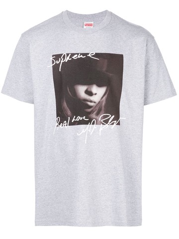 Supreme - Mary J. Blige photograph-print T-shirt - men - Cotton - M - Gold