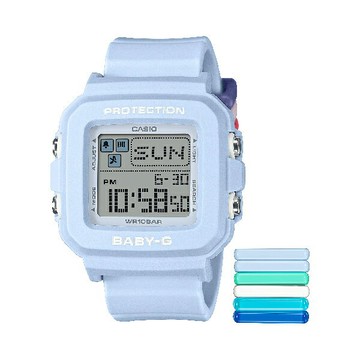 CASIO 卡西歐 BGD-10 系列 BABY-G＋PLUS BGD-10L-2 色彩繽紛像素動畫方型腕錶 藍 39mm｜樂天領券現折★全館特惠中★指定刷卡回饋10%