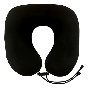 DQ 抗菌U型護頸記憶枕 高反發 可拆洗外套  長29cm x 寬27cm x 高11.5cm  黑色