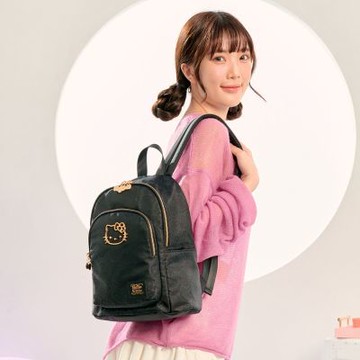 【Hello Kitty】金緻凱蒂-後背包-黑 KT03M03BK