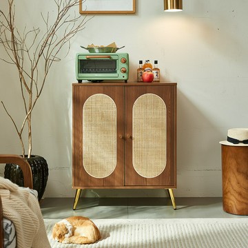 公司貨 免運 可開票 藤編匠師藤編鞋柜簡約侘寂風儲物柜家用日式門口入戶進門玄關柜子