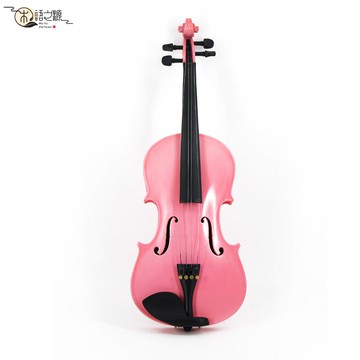 免運 現貨速發通靈樂器 普及手工提琴 實木亮光學生練習小提琴粉色