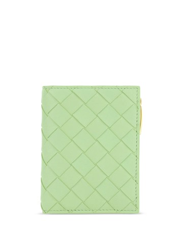 Bottega Veneta - Intrecciato leather passport case - women - Lambskin/CALFSKIN - One Size - Green