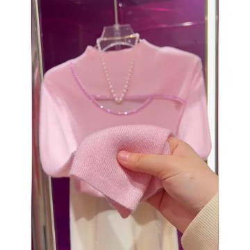 （現貨）港風復古氣質減齡長袖上衣女秋季2025時尚寬松顯瘦針織衫