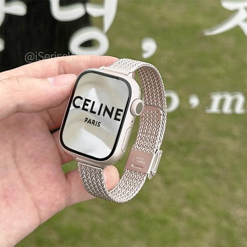 apple watch s10錶帶 9 8 7 6 SE 蘋果手錶錶帶 蘋果錶帶 麥穗錶帶 iwatch 卡扣網帶錶帶