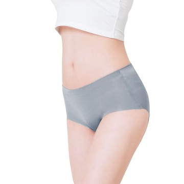 【輕束無痕】輕薄抗菌無痕內褲-中腰 - M / 淺霧藍