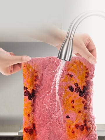 洗碗布抹布家用長方形百潔布家用廚房麻布擦桌子家務清潔擦手巾