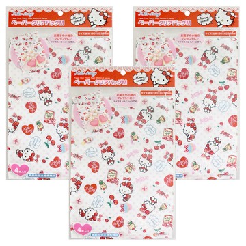 Hello Kitty 凱蒂貓 紙製包裝袋 M 4入 尺寸約W160 x H230mm  3包